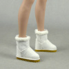 Nouveau Toys 1/6 Scale Female White Leather Skin Boots with Fur Trims